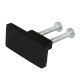 Black Rectangle Stainless Steel Small Cabinet Knobs